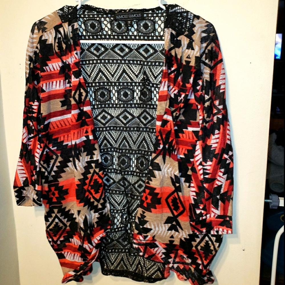 Print cardigan